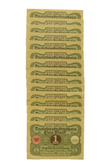 Duitsland lot met 20x 1 mark 1920 (nummering oplopend) beschikbaar voor biedingen