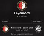 Feyenoord - Sturm Graz, Tickets en Kaartjes, Eén persoon