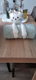 Fleecedeken met knuffelkat, Kinderen en Baby's, Dekens, Slaapzakjes en Inbakerproducten, Ophalen of Verzenden, Zo goed als nieuw