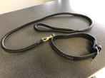 Nr. 4 Leren riem en halsband blingbling zwart, Ophalen of Verzenden