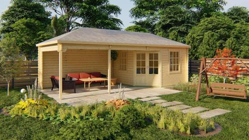 Blokhut - Tuinhuis Paiva | 44 mm | vuren onbehandeld, Hobby en Vrije tijd, Overige Hobby en Vrije tijd, Nieuw, Verzenden