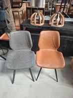Eetkamerstoelen cognac en grijs €30,- P.S., Ophalen, Overige materialen, Overige kleuren, Nieuw