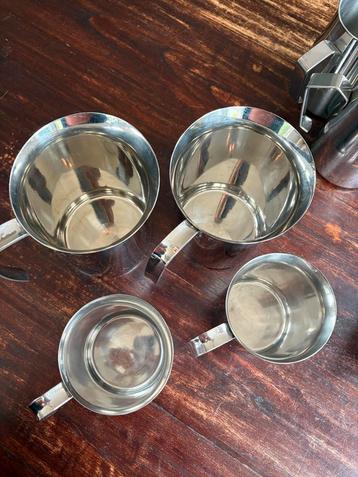 4 stuks RVS Melkkannetjes voor Opschuimen beschikbaar voor biedingen