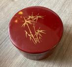Vintage retro Japanse Chinese onderzetters kopjes met doosje, Ophalen of Verzenden, Zo goed als nieuw, Glas of Kopje