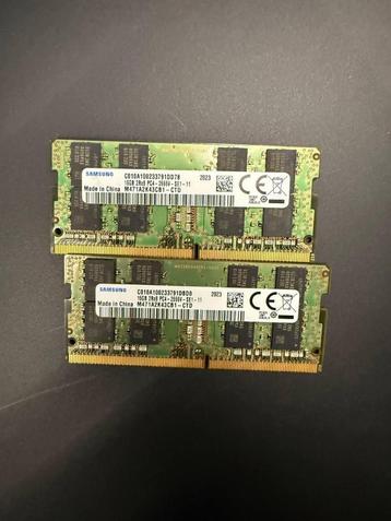 2x 16gb Samsung DDR4 2666 SO-Dimm beschikbaar voor biedingen