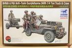 Bronco Models 1/35 British 6 Pdr Anti Tank Gun Airborne with, Hobby en Vrije tijd, Modelbouw | Auto's en Voertuigen, 1:32 tot 1:50