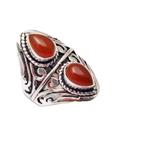 zilver ring met Carneool, Sieraden, Tassen en Uiterlijk, Verzenden, Nieuw, Kleiner dan 17, Dame of Heer
