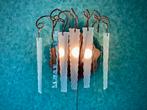 4 Vintage Brand van Egmond Wandlampen “Behind Frosted Glass”, Huis en Inrichting, Ophalen, Gebruikt, Glas, Brutalistisch