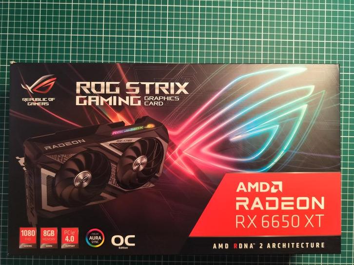 Asus ROG Strix Radeon RX 6650 XT OC. 8Gb Videokaart Z.G.A.N!, Computers en Software, Videokaarten, Zo goed als nieuw, AMD, PCI-Express 4.0