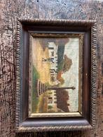 Antiek schilderij van dorpsgezicht, Ophalen