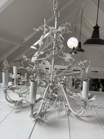 Witte Kroonluchter met 6 Kaarsen, Huis en Inrichting, Ophalen of Verzenden, Zo goed als nieuw, Metaal, 50 tot 75 cm