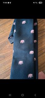 Stropdas met roze olifantjes - Nieuw!, Onbekend, Nieuw, Ophalen of Verzenden, Met patroon