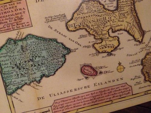 Kaart Molukse eilanden ca. 1710 Haruku, Sapaura, Nusalaut, Boeken, Atlassen en Landkaarten, Nieuw, Landkaart, Overige gebieden