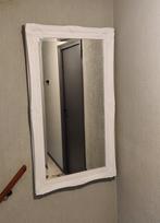 Grote spiegel in facet barok lijst in wit 78 x 138, Huis en Inrichting, Woonaccessoires | Spiegels, Ophalen, Gebruikt, 100 tot 150 cm