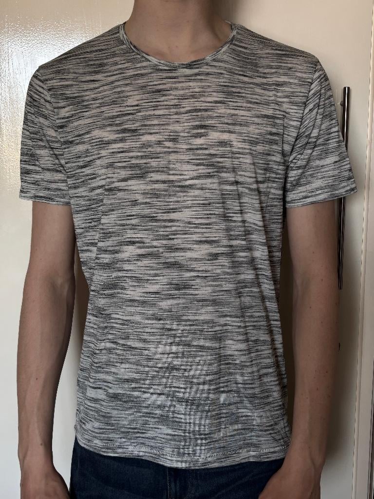 Wit / zwart shirt - Maat M - SMOG - Regular fit, Maat 48/50 (M), Wit, Zo goed als nieuw, Smog