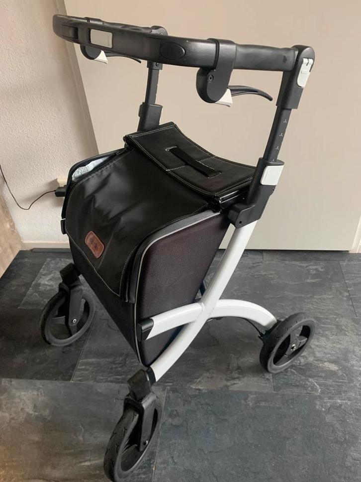 Rollz Flex boodschappen rollator als nieuw kleur wit, Diversen, Rollators, Gebruikt, Lichtgewicht, Opvouwbaar, Ophalen