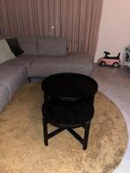 Salontafel set Pronto Wonen - Zwart hout, gebruikerssporen, Huis en Inrichting, Tafels | Salontafels, Gebruikt, Rond, Minder dan 50 cm