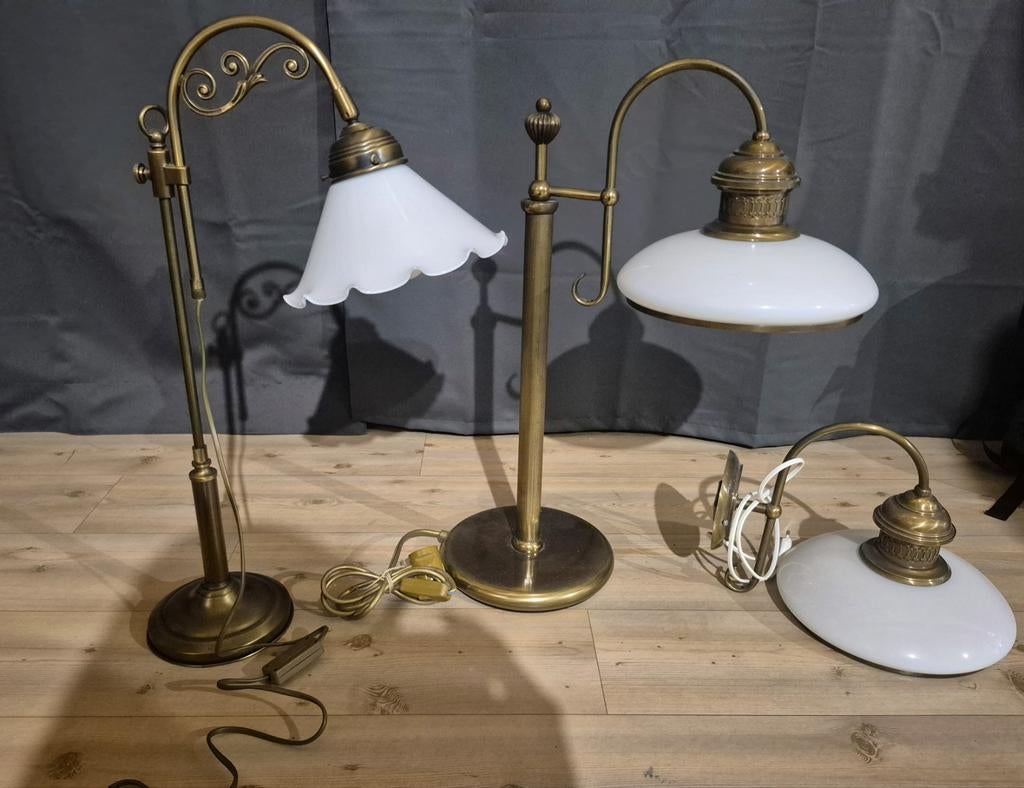 Vintage messing lampen, Ophalen of Verzenden, Minder dan 50 cm