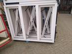 Raamkozijn met 2 x  draaikiep midden vast glas, Gevelraam of Ruit, 120 tot 160 cm, Nieuw, Ophalen of Verzenden