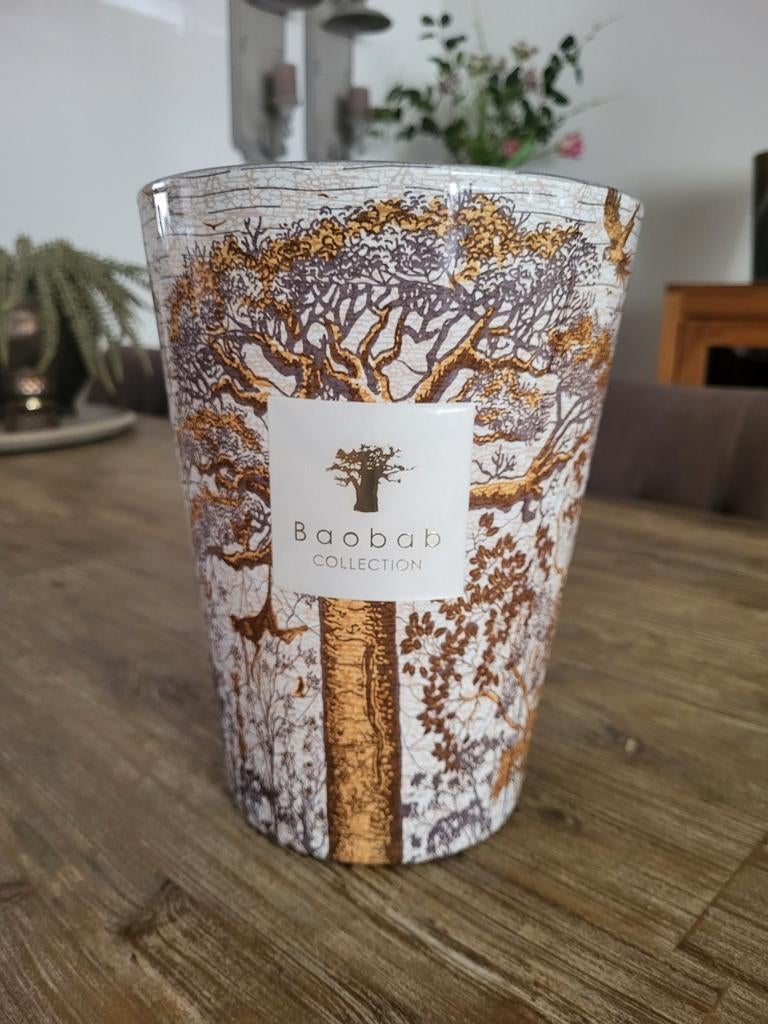 Lege Baobab kaars 25cm hoog. Met originele doos., Huis en Inrichting, Woonaccessoires | Kandelaars en Kaarsen, Ophalen of Verzenden