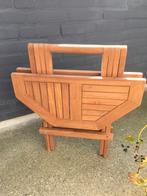 Opklapbaar Salontafeltje TEAK op balkon, camping, boot, tuin, Ophalen, Nieuw, Overige