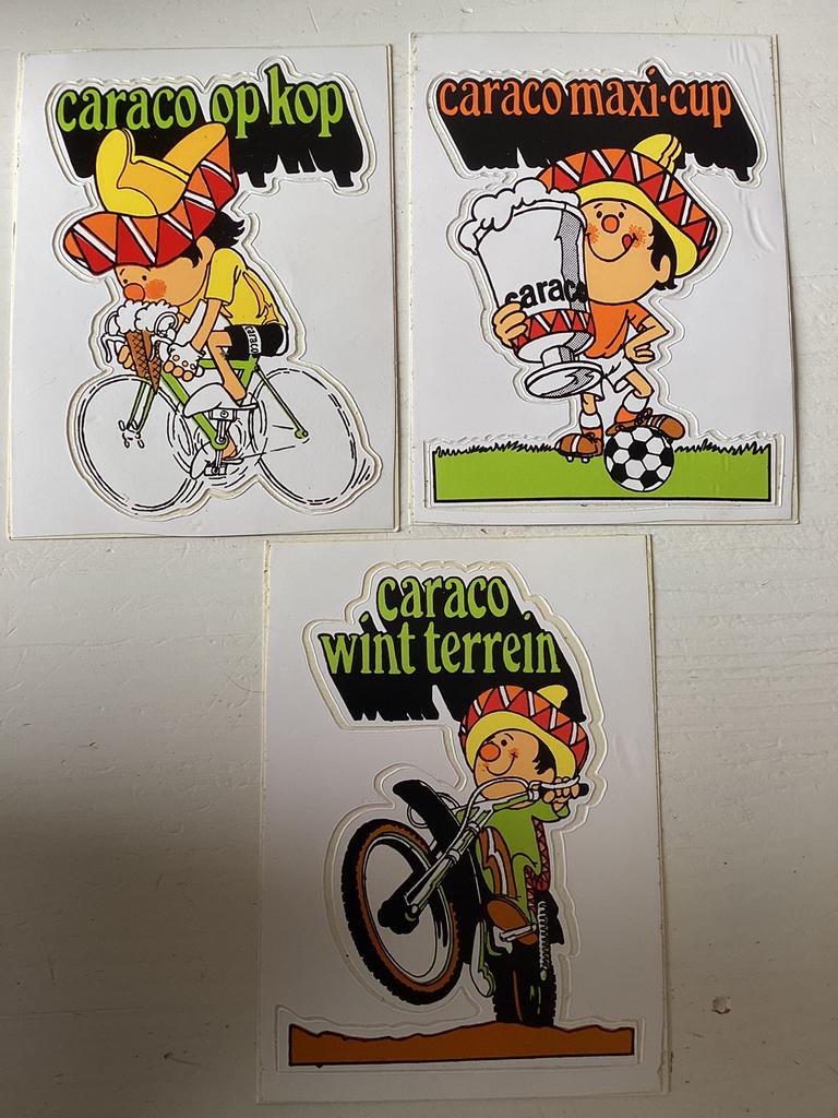 3 stickers Caraco ijs (sport), Verzamelen, Verzenden, Zo goed als nieuw, Merk