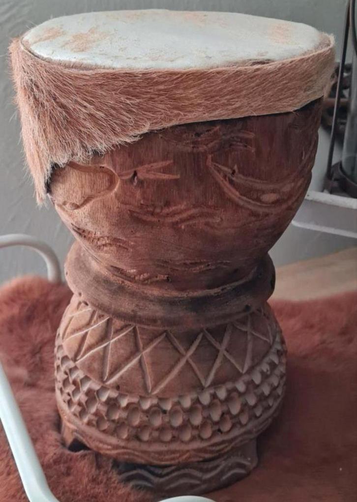 Houten Afrikaanse trommel/djembe, Muziek en Instrumenten, Percussie, Gebruikt, Trommel, Ophalen of Verzenden