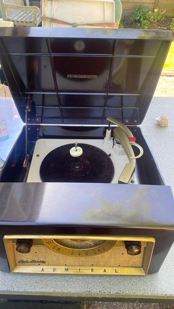 ADMIRAL radio/platenspeler in bakelieten behuizing, Ophalen, Zo goed als nieuw, Overige merken
