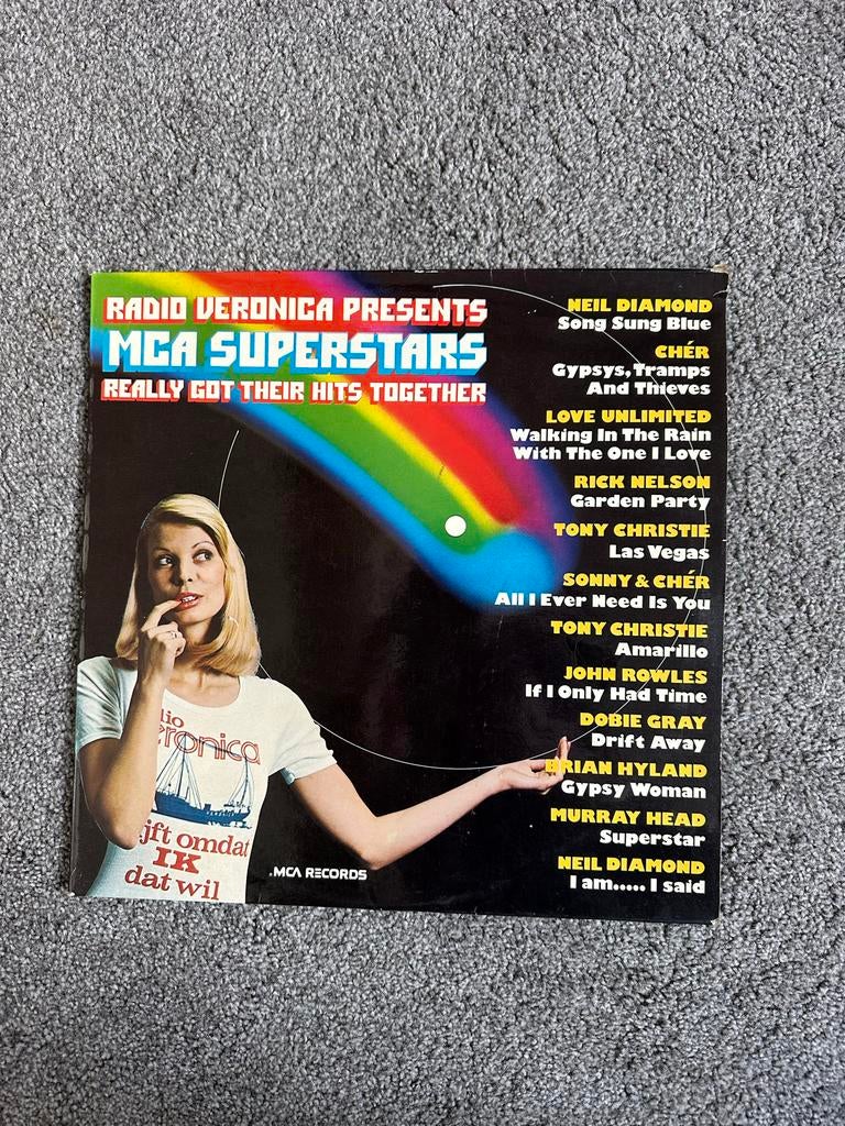 Radio Veronica Presents MCA Superstars LP, Gebruikt, Ophalen of Verzenden, 1970 - 1979, Complilatie