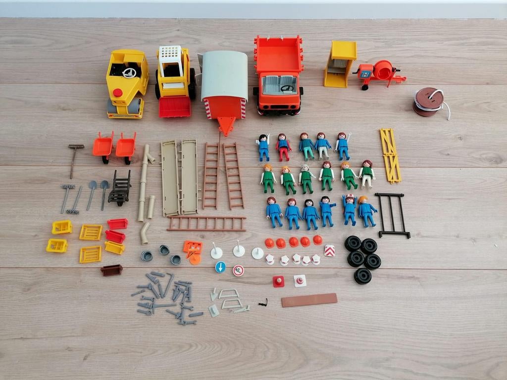 Playmobil. Bouw. Bouwterrein. Vintage. Constructie. Koopje!, Ophalen of Verzenden, Gebruikt