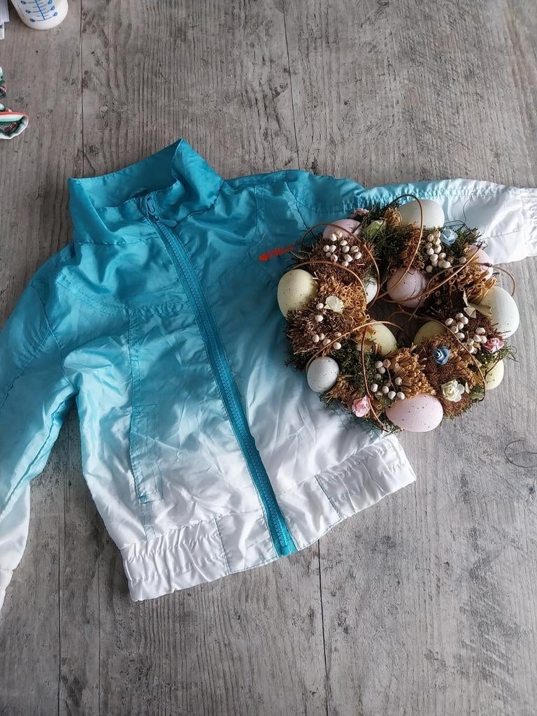 Zomerjasje meisje maat 92 - Blauw/Wit, Kinderen en Baby's, Kinderkleding | Maat 92, Ophalen of Verzenden, Gebruikt, Meisje, Jas