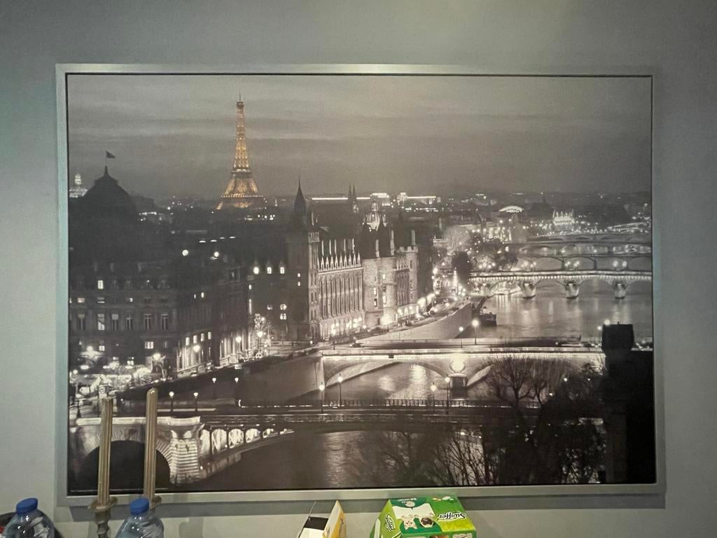 Canvas Paria IKEA 140x100cm - Parijs Eiffeltoren, Huis en Inrichting, Woonaccessoires | Schilderijen, Tekeningen en Foto's, 125 cm of meer