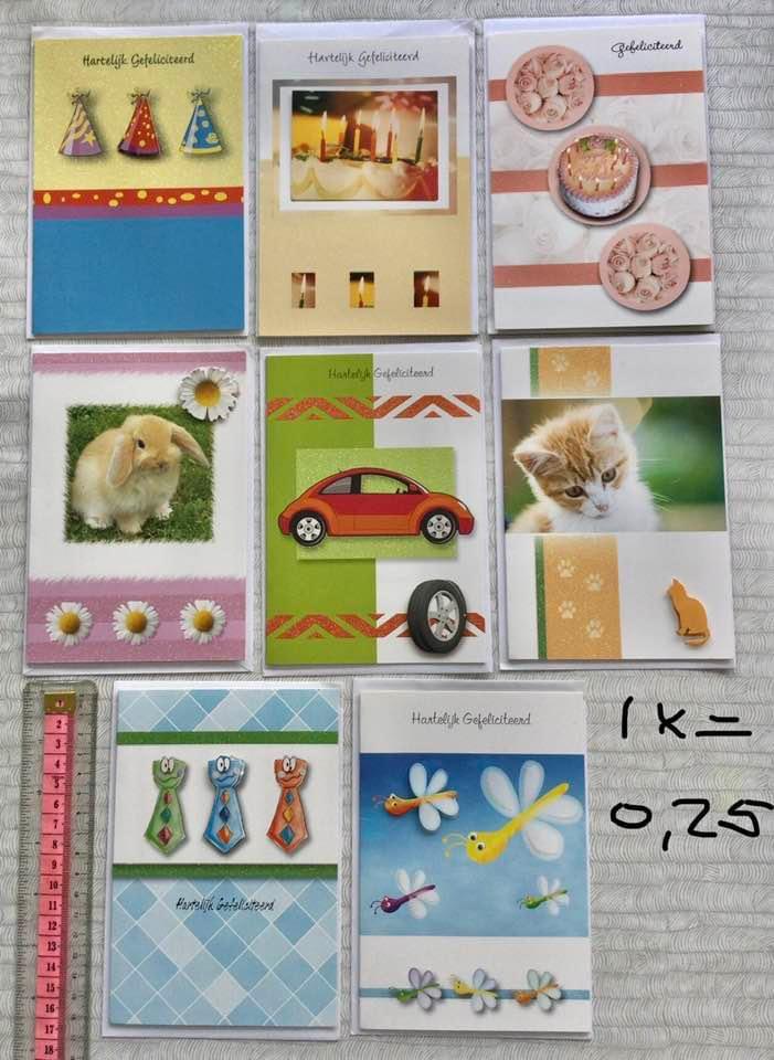 Wens kaarten nw 0,15 en 0,25 + envelop, hallmark kaart los, Ophalen of Verzenden, Nieuw, Overige thema's, Blanco kaart of Basiskaart