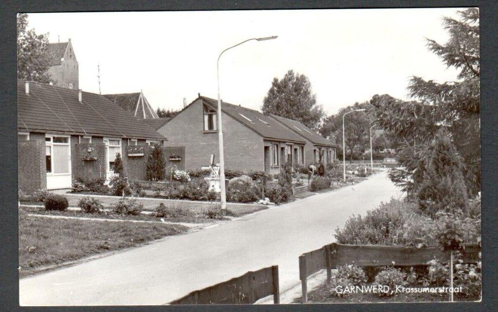 Oude Ansicht - Garnwerd - Krassumerstraat - Gr, Ophalen of Verzenden, 1940 tot 1960, Ongelopen, Groningen