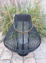 Lantaarn bamboe zwart Windlicht Pomax H52 Tuinlantaarn Nieuw, Ophalen, 50 tot 75 cm, Zwart, Nieuw