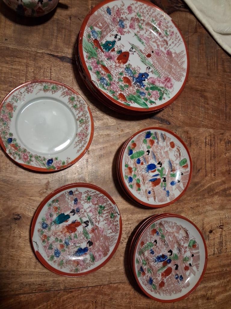 Oud Chinees porseleinen theeservies, Ophalen of Verzenden