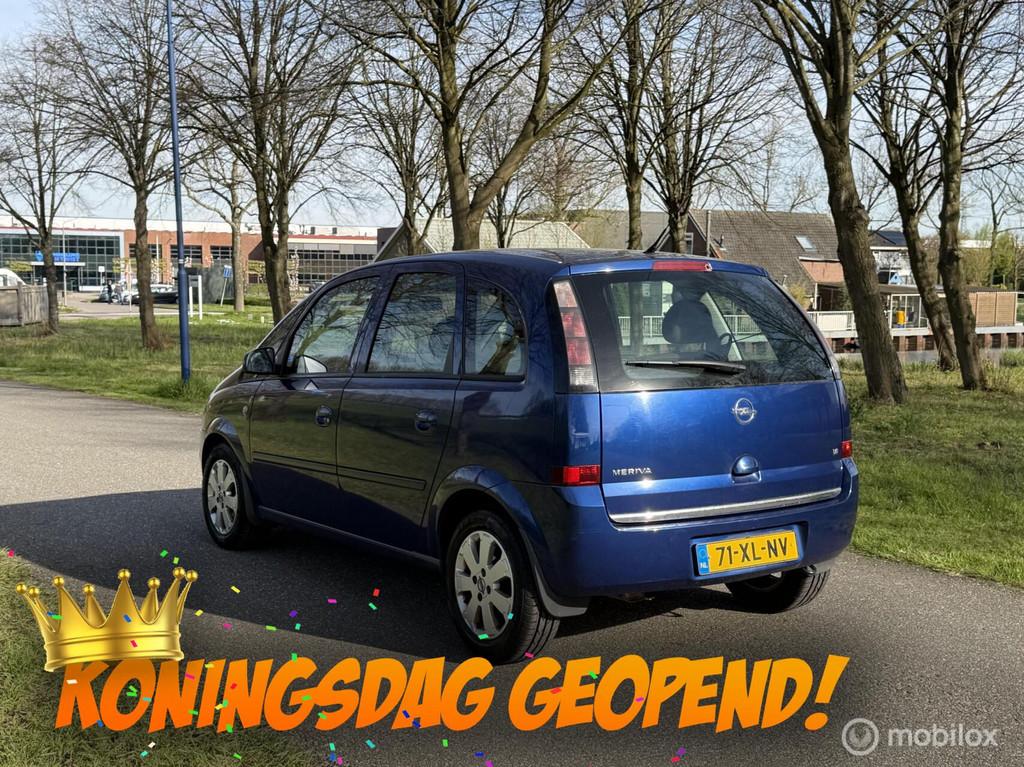 Opel Meriva 1.6-16V Temptation*AUTOMAAT*AIRCO*ELEK. RAMEN, Auto's, Opel, Gebruikt, Zwart, 4 cilinders, Blauw
