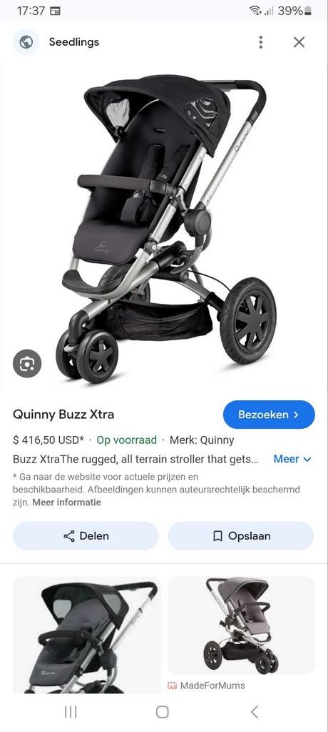 Kinderwagen quiny buzz extra, Ophalen, Zo goed als nieuw
