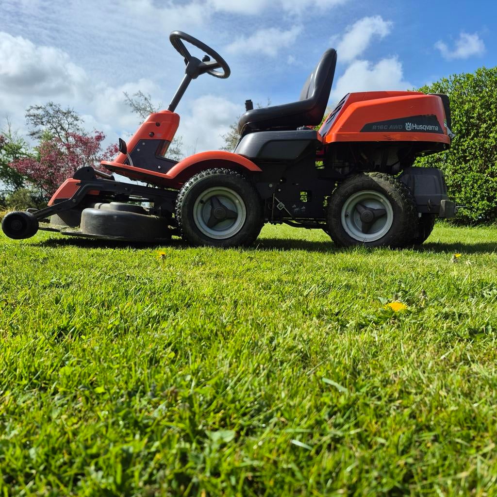 Husqvarna, Tuin en Terras, Zitmaaiers, Gebruikt, 90 tot 120 cm, Mulchfunctie, Ophalen of Verzenden