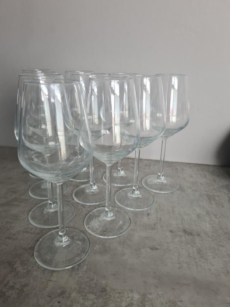 Wijnglazen 10 stuks, Ophalen of Verzenden, Zo goed als nieuw, Overige typen