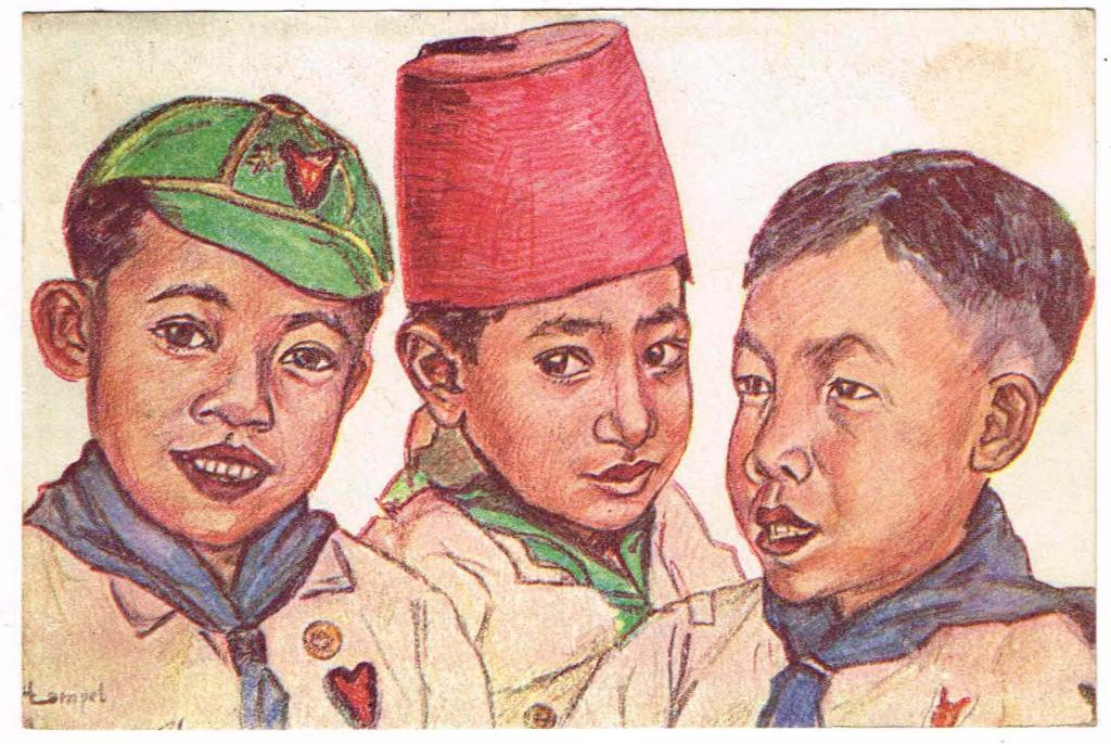 Scouting Jamboree 1937 kaart Padvinders uit Nederlands Indie, Verzamelen, Scouting, Ophalen of Verzenden, Gebruikt, Overige typen