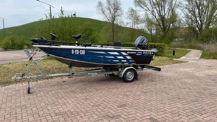 Aluminium visboot Brema v 420 fishing pro yamaha 40PK Garmin, Watersport en Boten, Vis- en Consoleboten, Gebruikt, 30 tot 50 pk