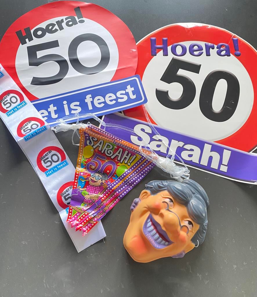 Sarah pakket, Hobby en Vrije tijd, Feestartikelen, Ophalen of Verzenden, Zo goed als nieuw, Versiering, Abraham of Sarah