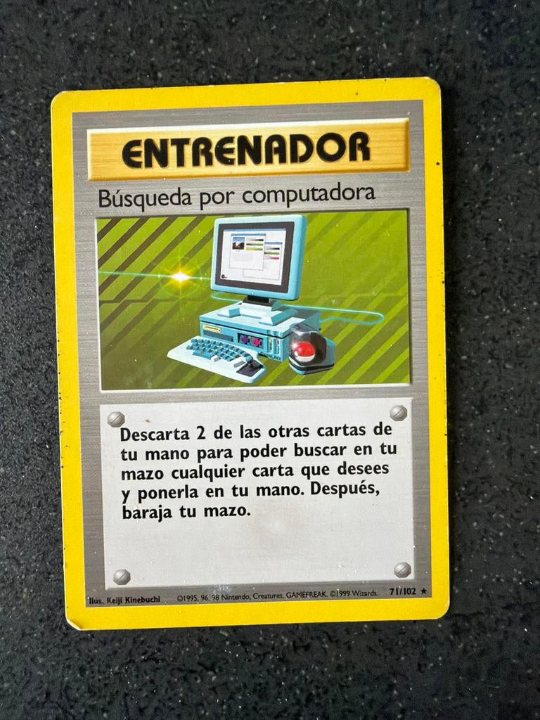 Pokémon kaart Entrenador Búsqueda por computadora, Ophalen of Verzenden, Gebruikt, Losse kaart