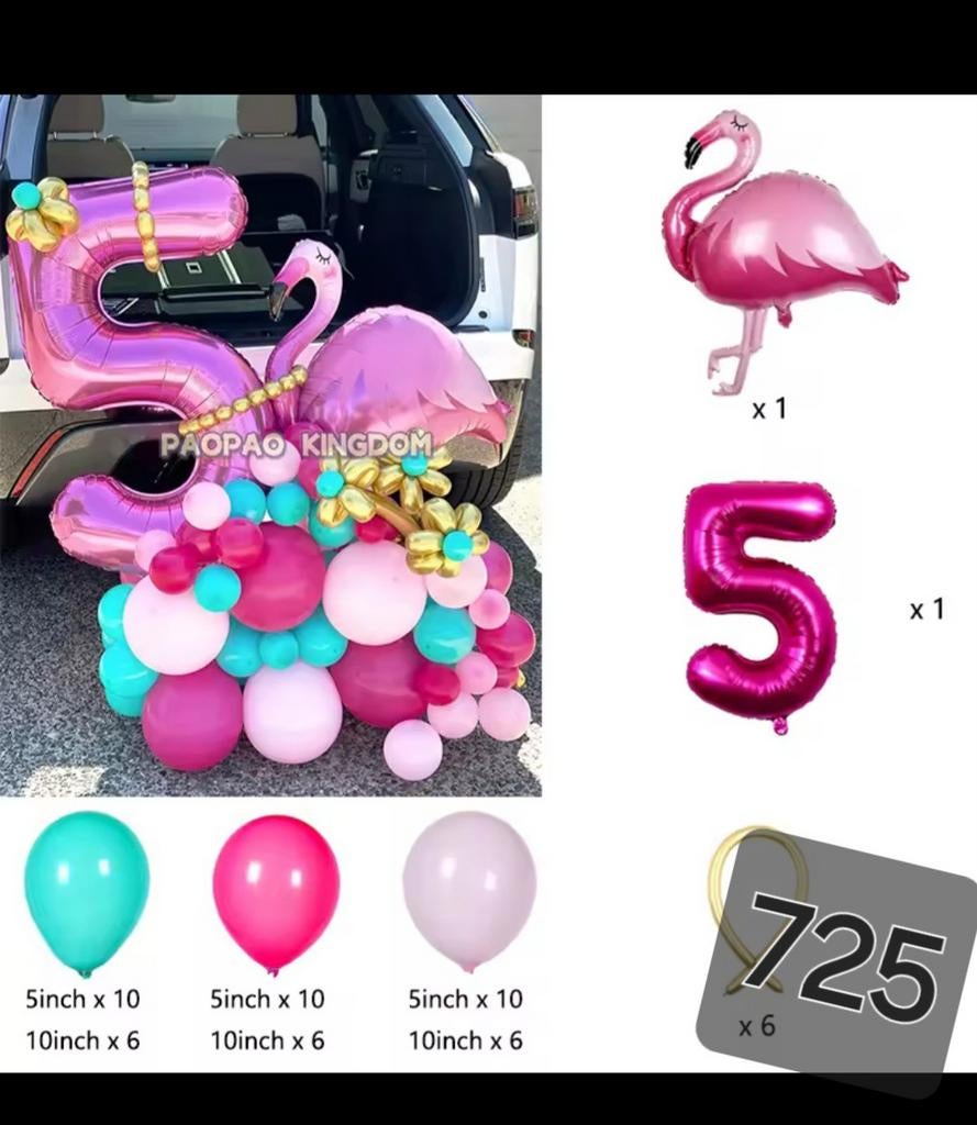 Flamingo ballonnen, Ophalen of Verzenden, Nieuw, Versiering, Verjaardag