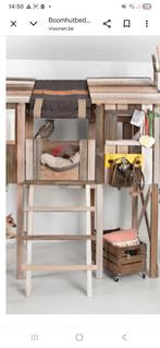 Mooi boomhutbed van steigerhout, Ophalen of Verzenden, Zo goed als nieuw, Eenpersoons, Stapelbed