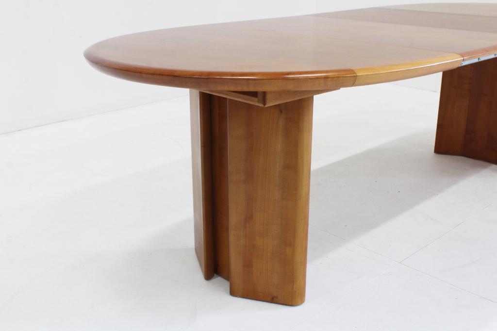 Vintage Deense grote ovalen uitschuifbare eettafel tafel, 100 tot 150 cm, 200 cm of meer, Ophalen of Verzenden, Zo goed als nieuw