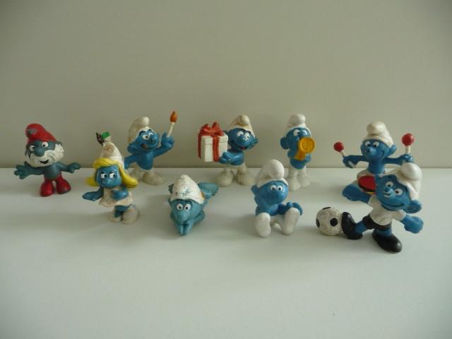 19 oude SMURFEN poppetjes, Verzamelen, Smurfen, Ophalen of Verzenden, Gebruikt, Verschillende Smurfen, Poppetje, Figuurtje of Knuffel