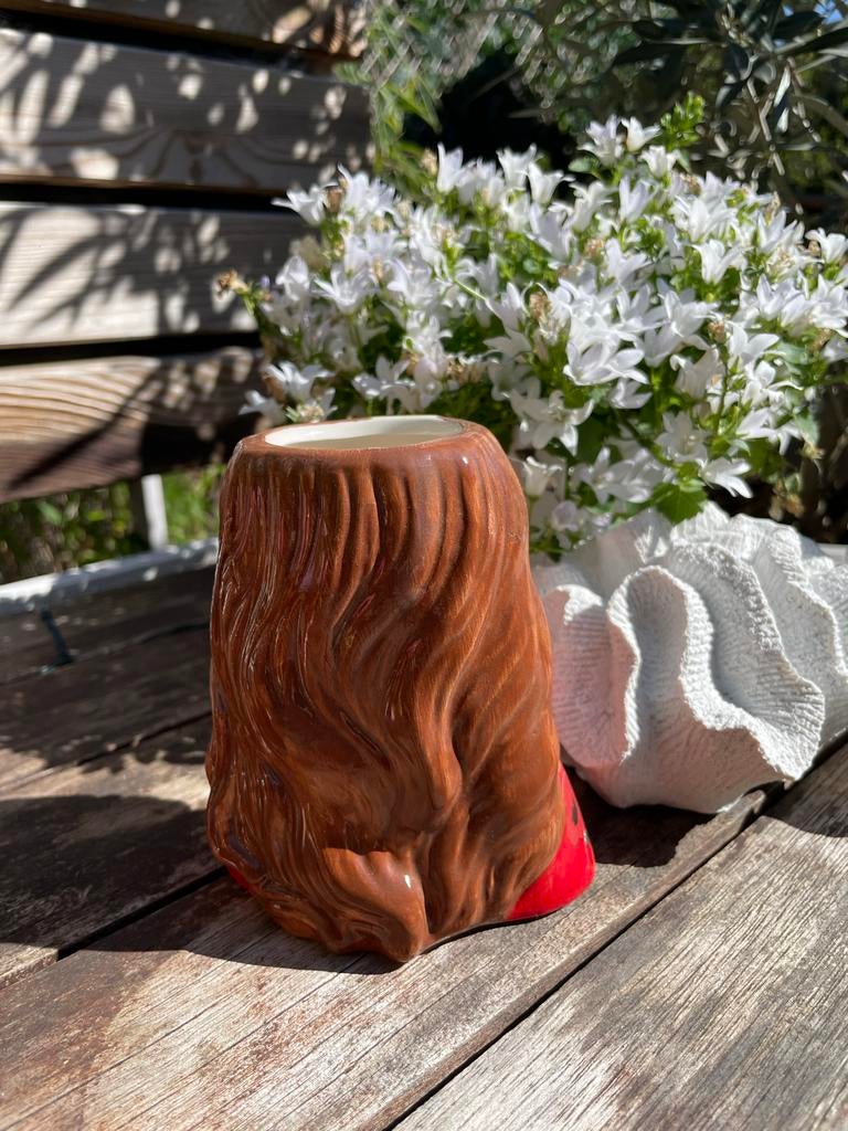 Set van 3 decoratieve bloempotjes in de vorm van hoofden, Tuin en Terras, Bloempotten, Gebruikt, Binnen, Ophalen of Verzenden
