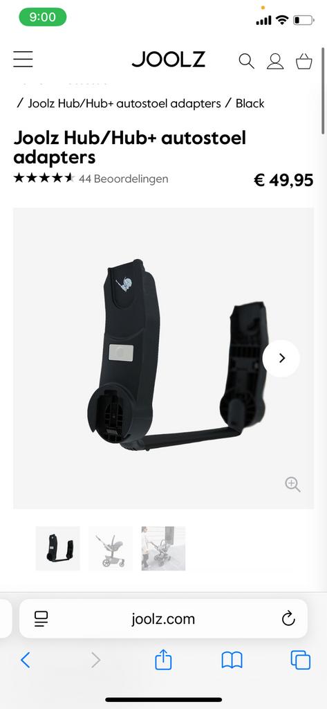 Autostoel adapter joolz Hub/Hub+ nooit gebruikt, Ophalen, Zo goed als nieuw, Overige merken